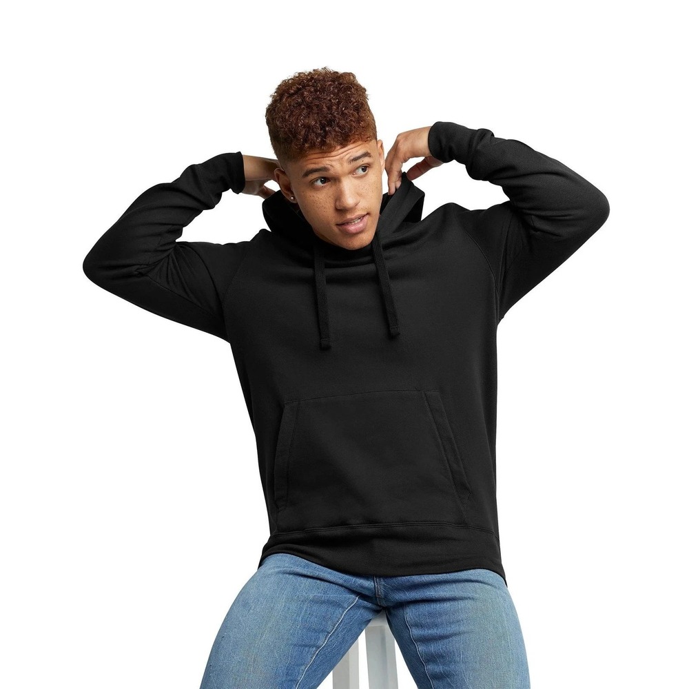 Hanes Originals Mens 4XL Black Henley Hoodie Long Sleeve Lightweight NWT